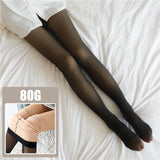 Amfeov Translucent Pantyhose Skin Effect Tights Woman Fake Stockings For Women's Thermal Sock Pants Sexy Thin No-Lined Leggings