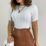 Amfeov Blouse Women Stripped Floeal Short Sleeve Shirts Summer Fashiong Elegant Ladies Casual Solid Color Slim Fit Shirt Blouses Tops