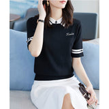 Amfeov back to school Golf Wear Pullover Women's Polo Neck T-shirt Polyester Top Vintage T-shirt Summer New Women's Golf Sports Short Sleeve Shirt