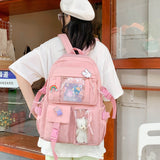 Amfeov Schoolbag Girl INS Korean Edition College Wind High School Junior High School Students Backpack SEN Department Of Girls Backpack