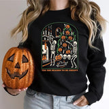 Amfeov Halloween Costume Tis The Season To Be Creepy Dead Inside Halloween Sweatshirt Funny Halloween Sweatshirts Women Graphic Hoodies Casual Pullovers
