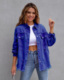 Fall outfits back to school Sigutan 2023 Spring Autumn New Fashionable Mid Length Perforated Loose Women Denim Coat Casual Lapel Female Jacket