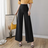 Amfeov Thanksgiving Day Gifts 2024 Spring Summer Autumn New Fashion Casual Popular Long Women Pants Woman Female OL Wide Leg Pants Py1454