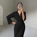 Amfeov Back to School Spring Autumn Two Piece Wide Leg Pant Suits  Women Tracksuit Sets Casual Single Breasted Female Turn Down Collar Shirts Top