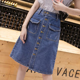 Amfeov Thanksgiving Day Gifts 2024 Spring Summer Autumn New Fashion Casual Sexy Women Skirt Woman Female OL Denim Skirt Py1583